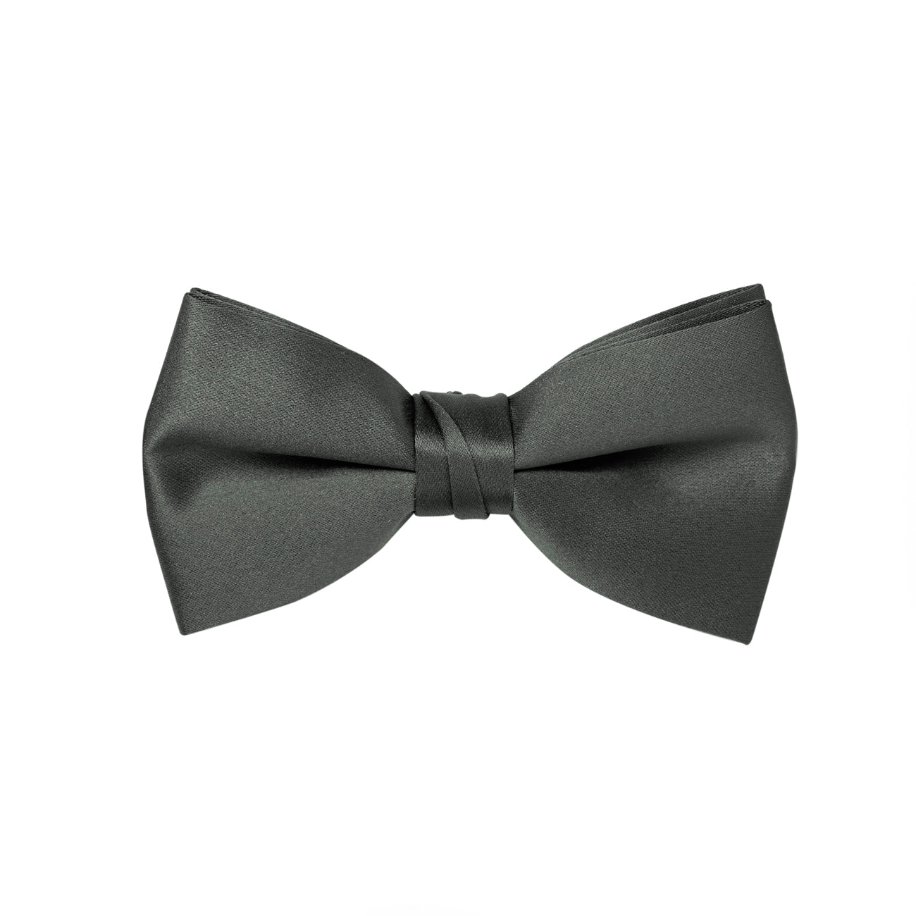 Charcoal Satin Bow Tie