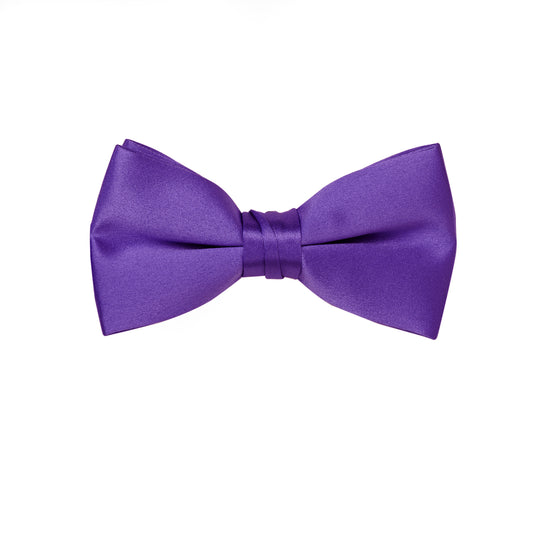 Plum Satin Bow Tie