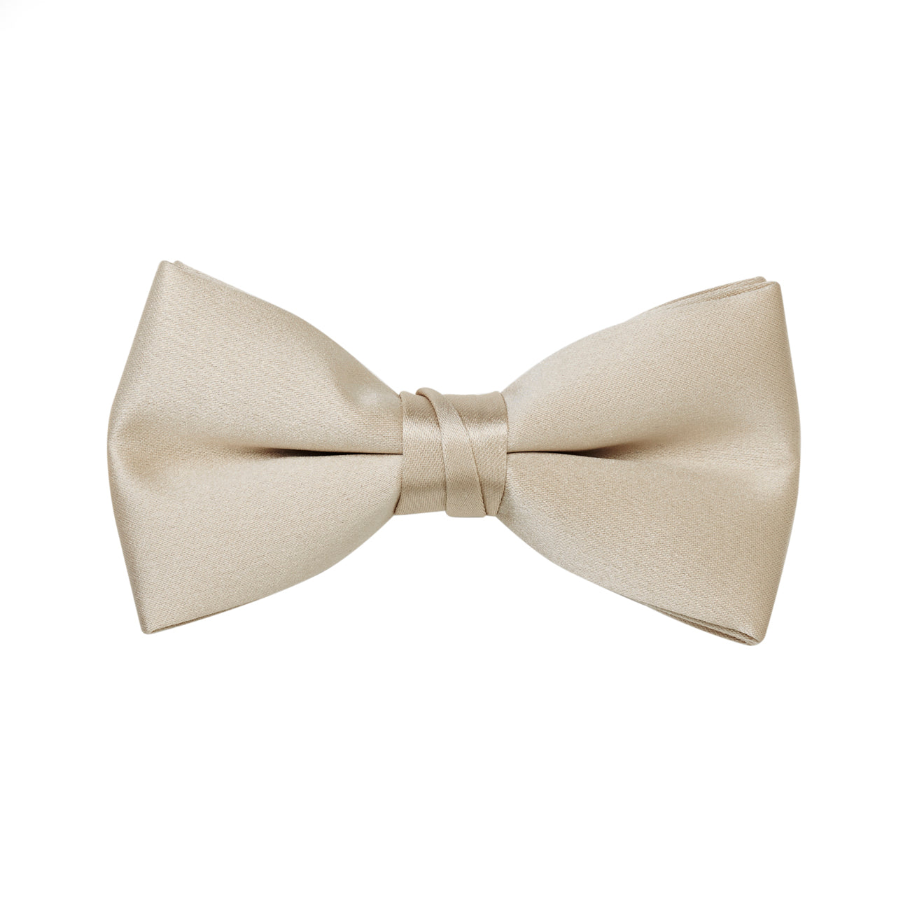 Champagne Satin Bow Tie