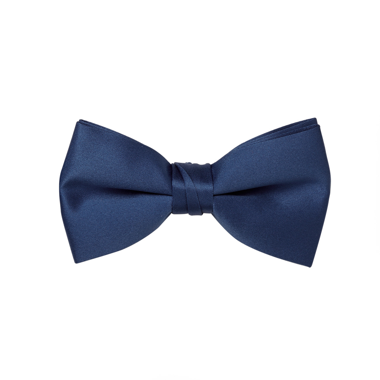 Navy Satin Bow Tie