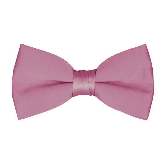 Dusty Rose Satin Bow Tie