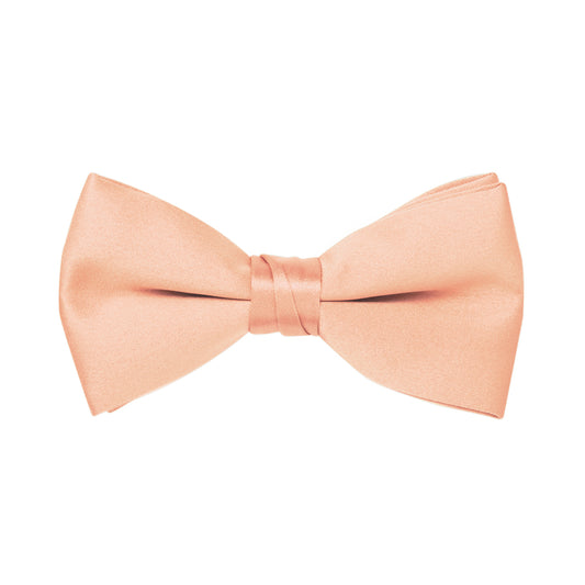 Peach Satin Bow Tie