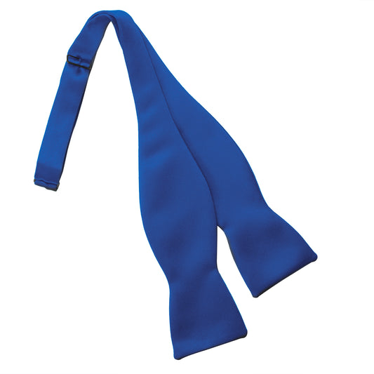 Royal Blue Satin Self Tie Bow Tie