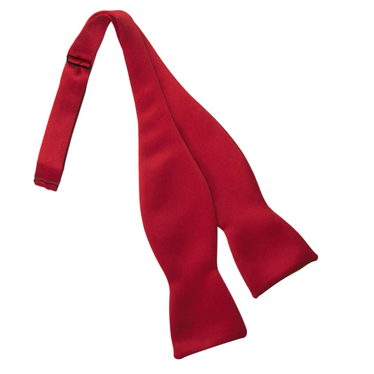 Red Satin Self Tie Bow Tie