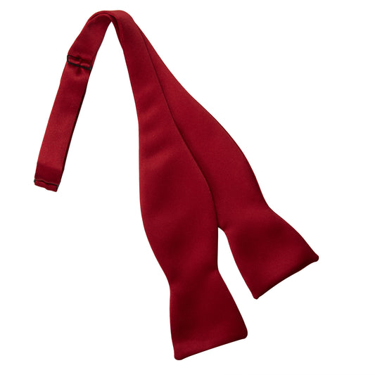 Apple Red Satin Self Tie Bow Tie