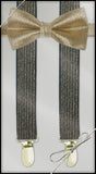 Gold Metallic Clip on Suspender