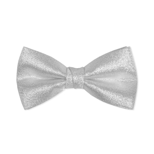 Silver Metallic Bow Tie