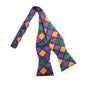 Mardi Gras Mens Self Tie Bow Tie