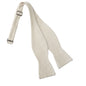 Beige Linen Self Tie Bow Tie