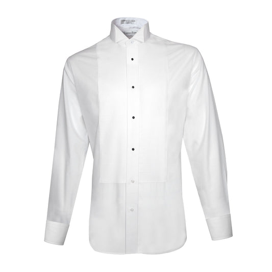 White Pique Wing Tip Tuxedo Shirt - Old Dye Lot
