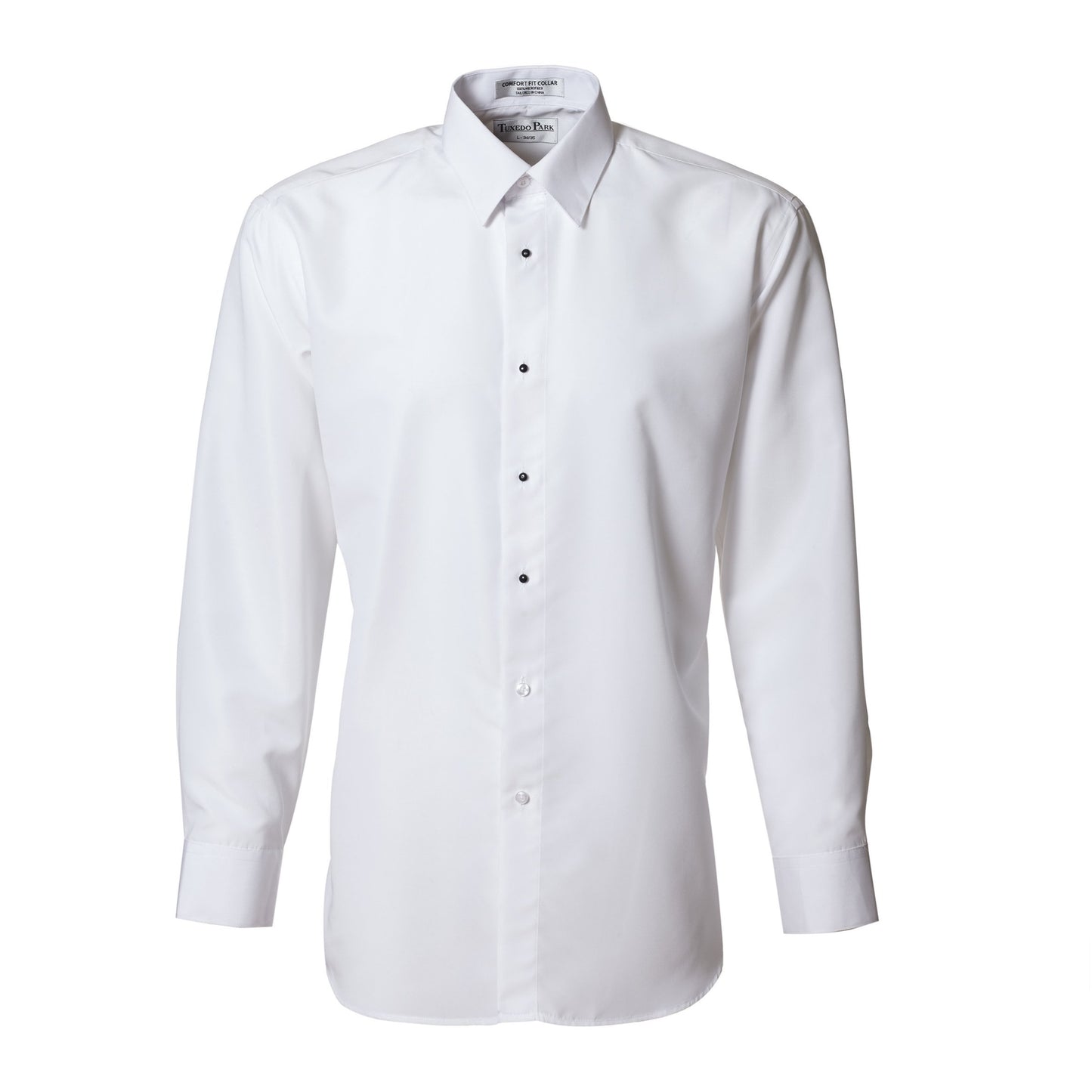 White Microfiber Tuxedo Shirt - Unpackaged