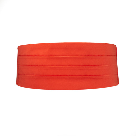 Coral Satin Cummerbund