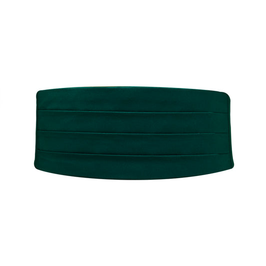 Hunter Green Satin Cummerbund