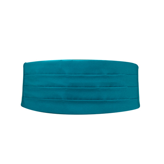 Teal Green Satin Cummerbund