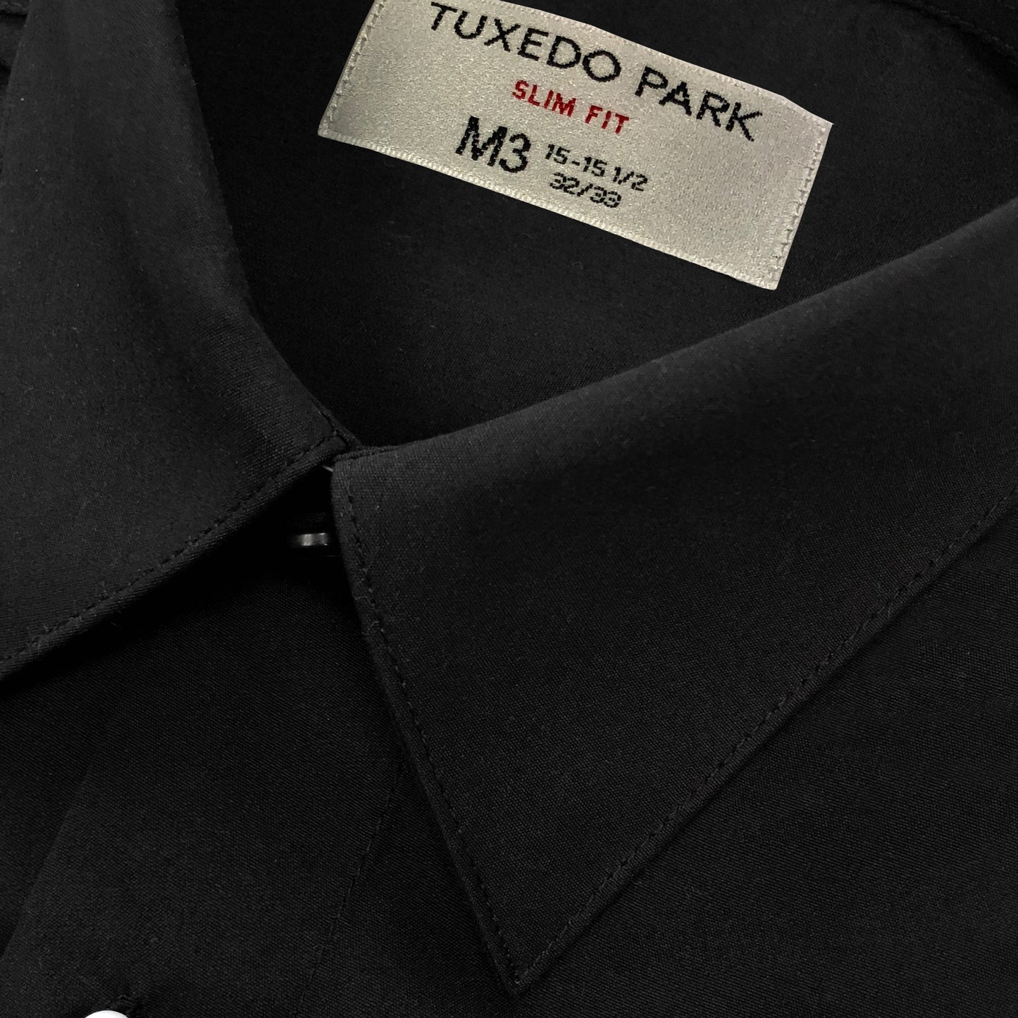 Black Microfiber Tuxedo Shirt