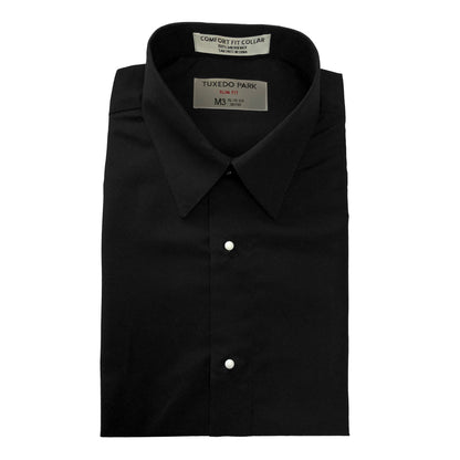 Black Microfiber Tuxedo Shirt