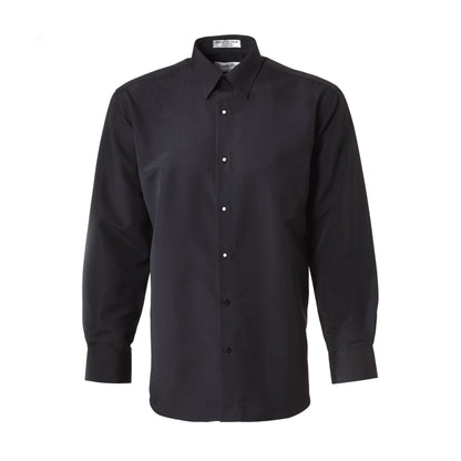 Black Microfiber Tuxedo Shirt