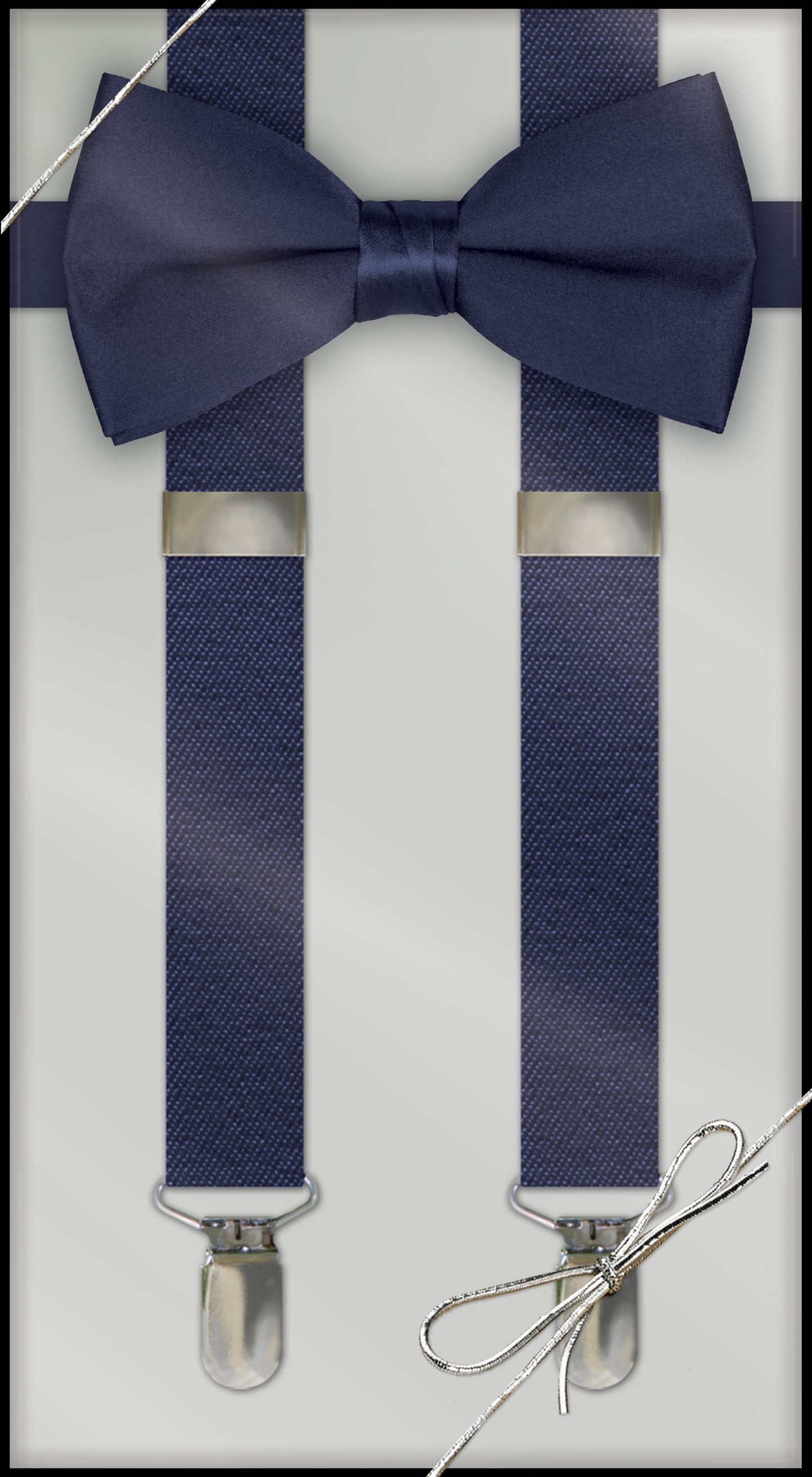 Navy Blue Clip On Suspender