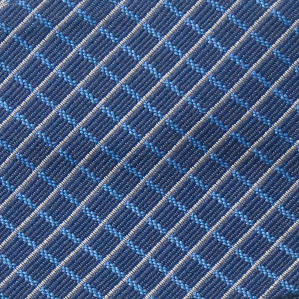 Jonathan Frederic Collection “Jackson” Blue Plaid Silk Self Tie Bow Tie