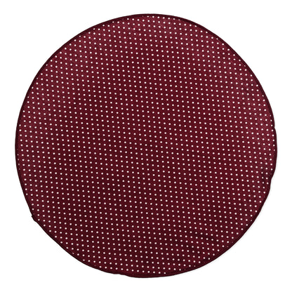 Burgundy Polka Dot Lapel Pin & Hanky Set