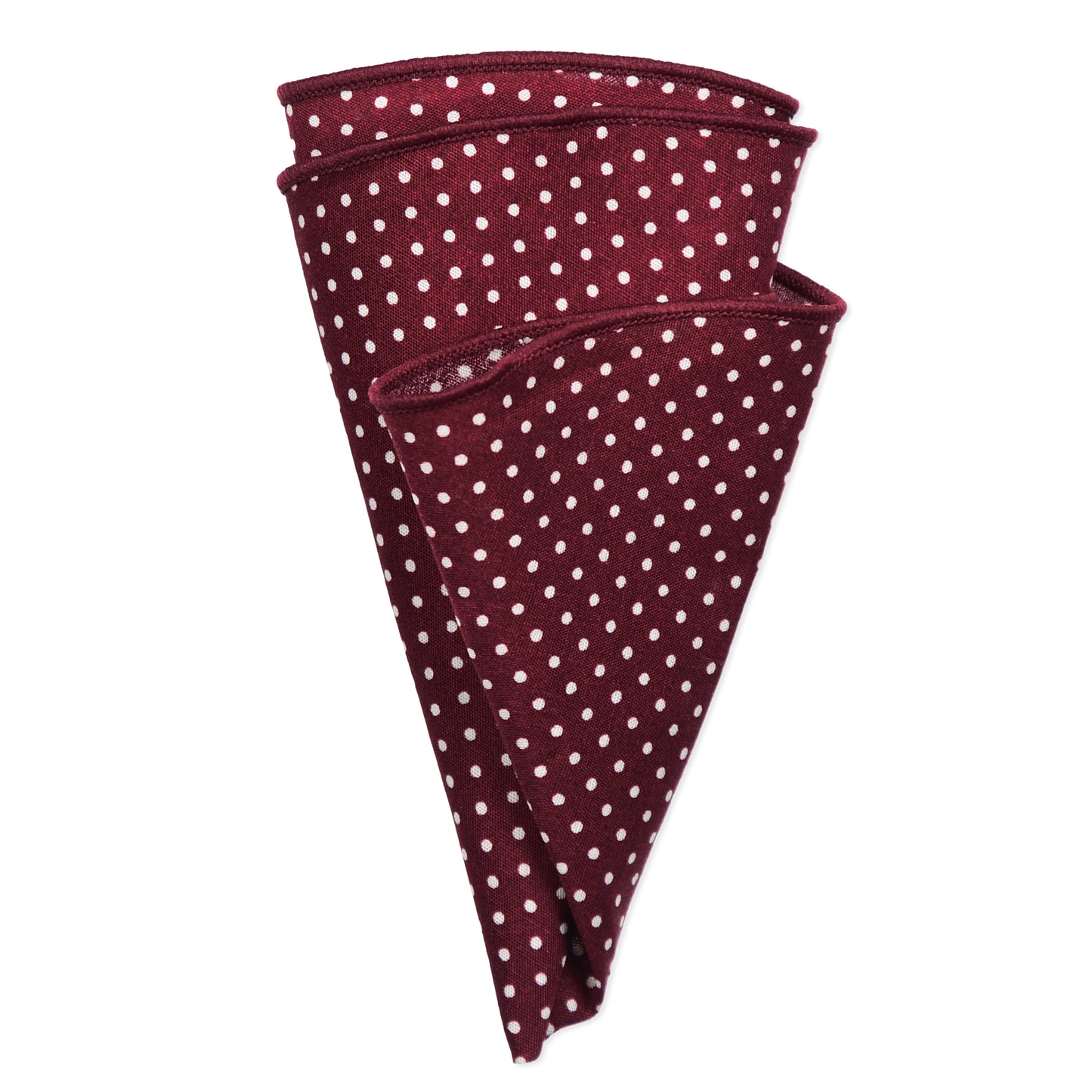 Burgundy Polka Dot Lapel Pin & Hanky Set