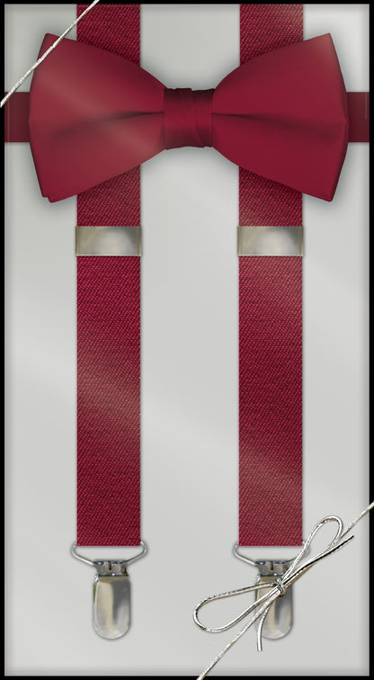 Apple Red Clip On Suspender