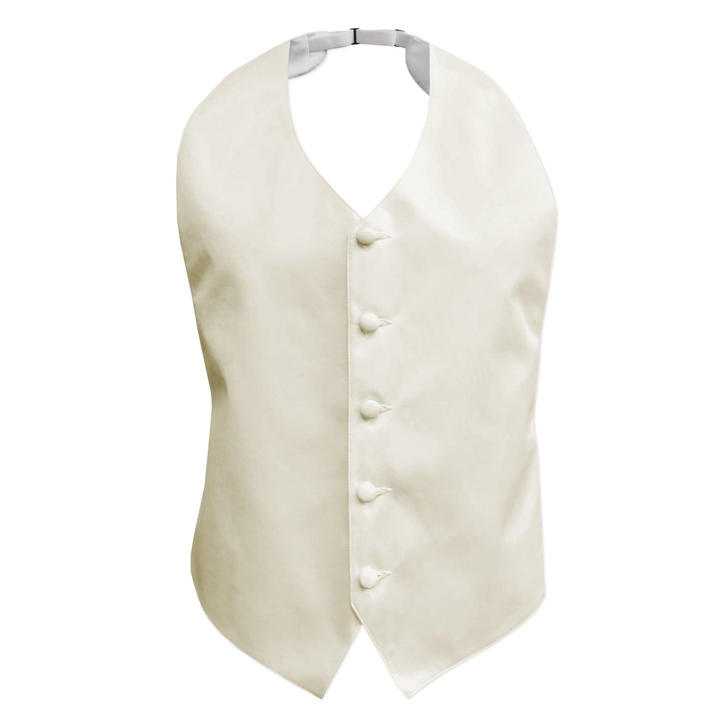 Ivory Satin Backless Vest