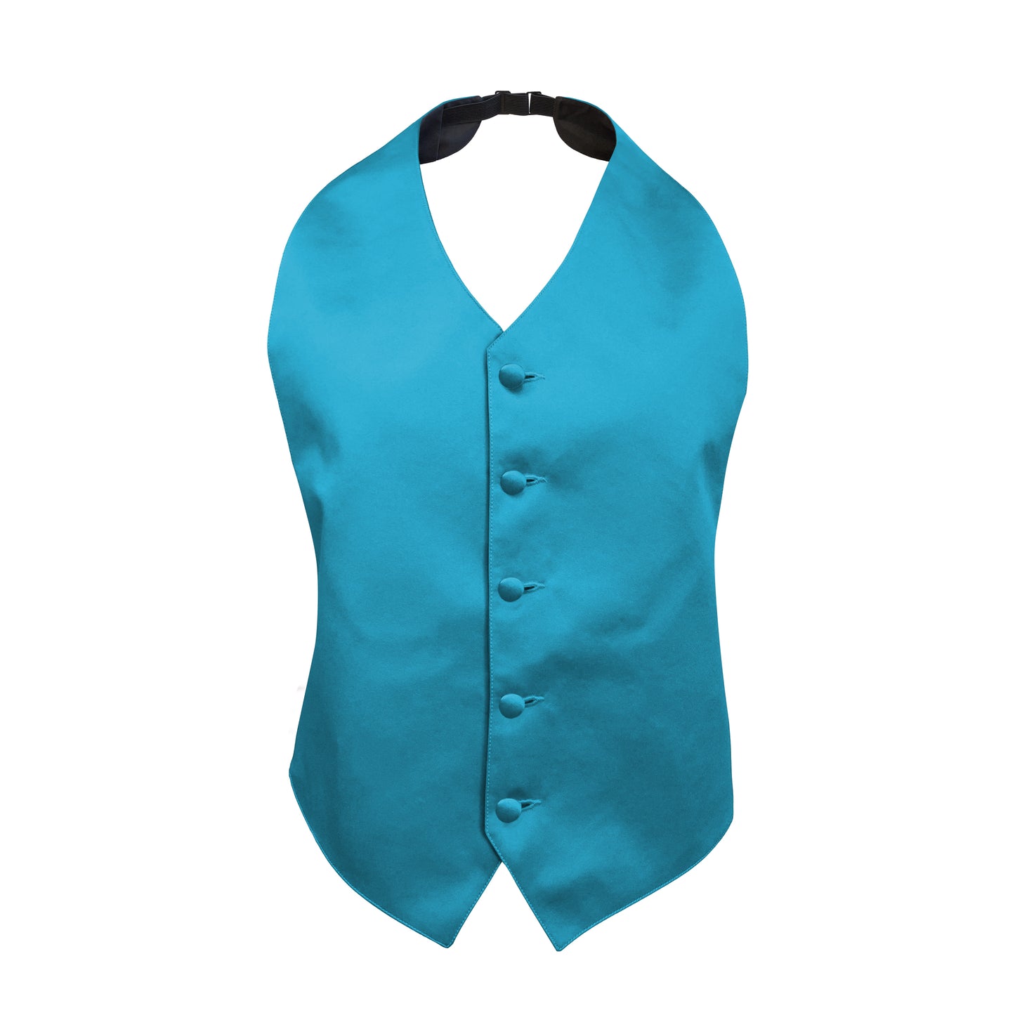 Caribbean Blue Satin Backless Vest