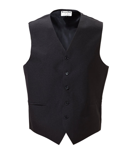 Black Polyester Full Back Uniform Vest