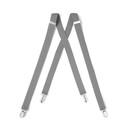 Silver Clip On Suspender