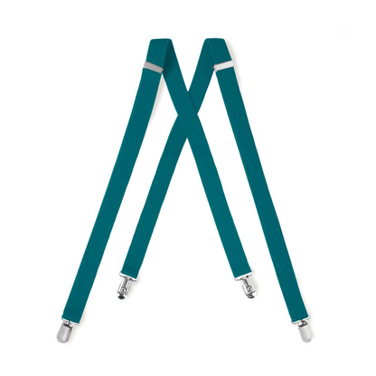 Teal Clip On Suspender