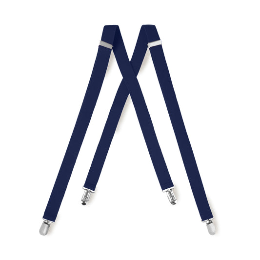 Navy Blue Clip On Suspender