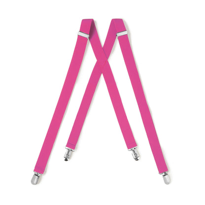 Hot Pink Clip On Suspender