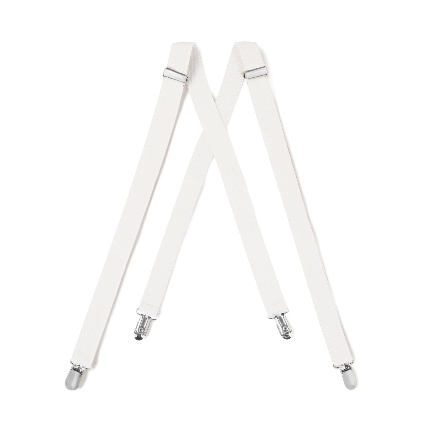 White Clip On Suspender