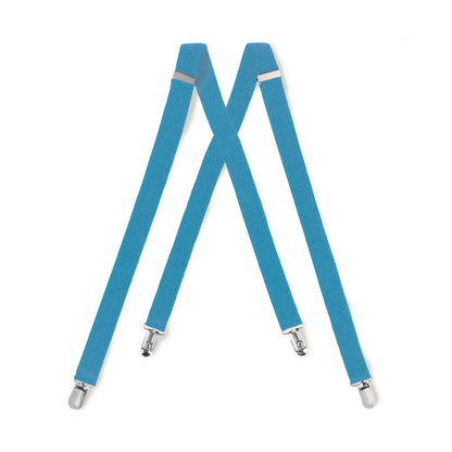 Caribbean Blue Clip On Suspender