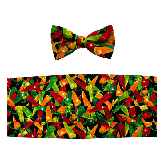 Chili Bow Tie & Cummerbund Set